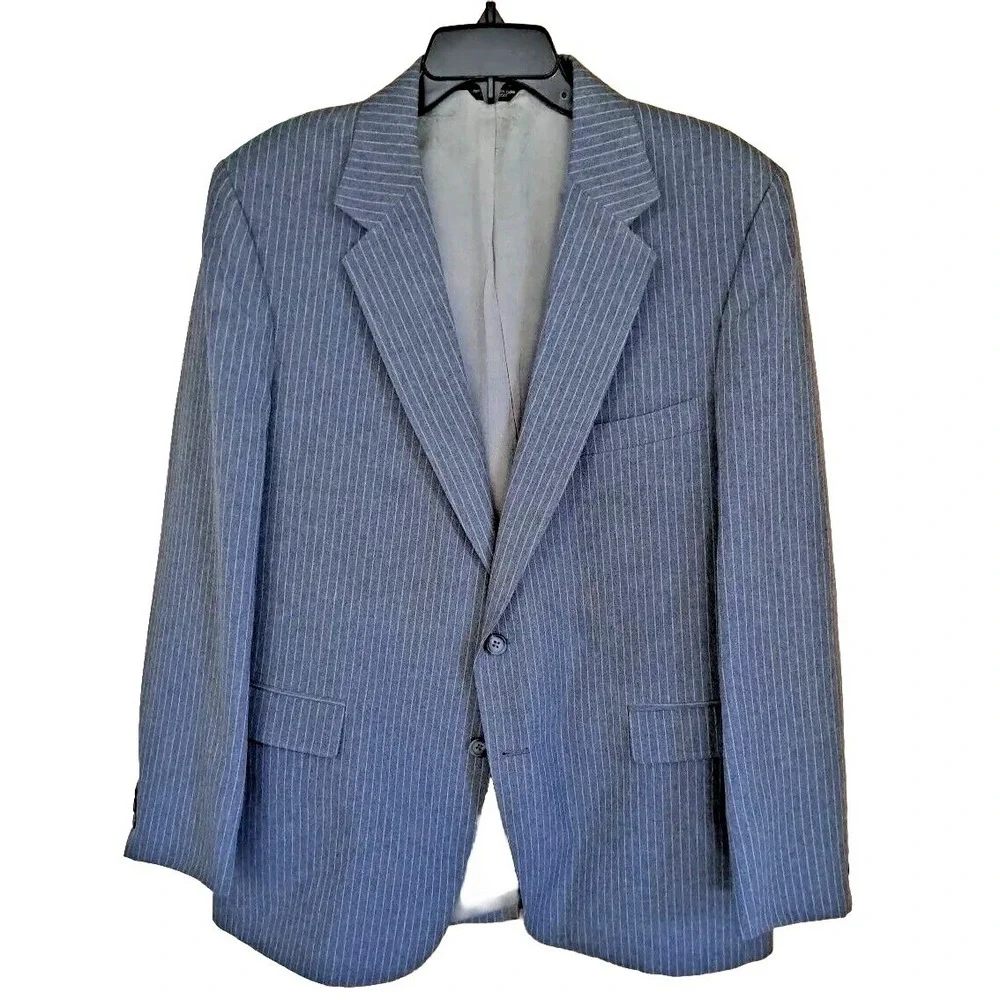 Levi's Sport Coat Men's 44R‎ Menswear Action Jacket Gray Pinstripe Pre-owned